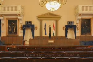 Díszterem, pulpitus hátfal terve